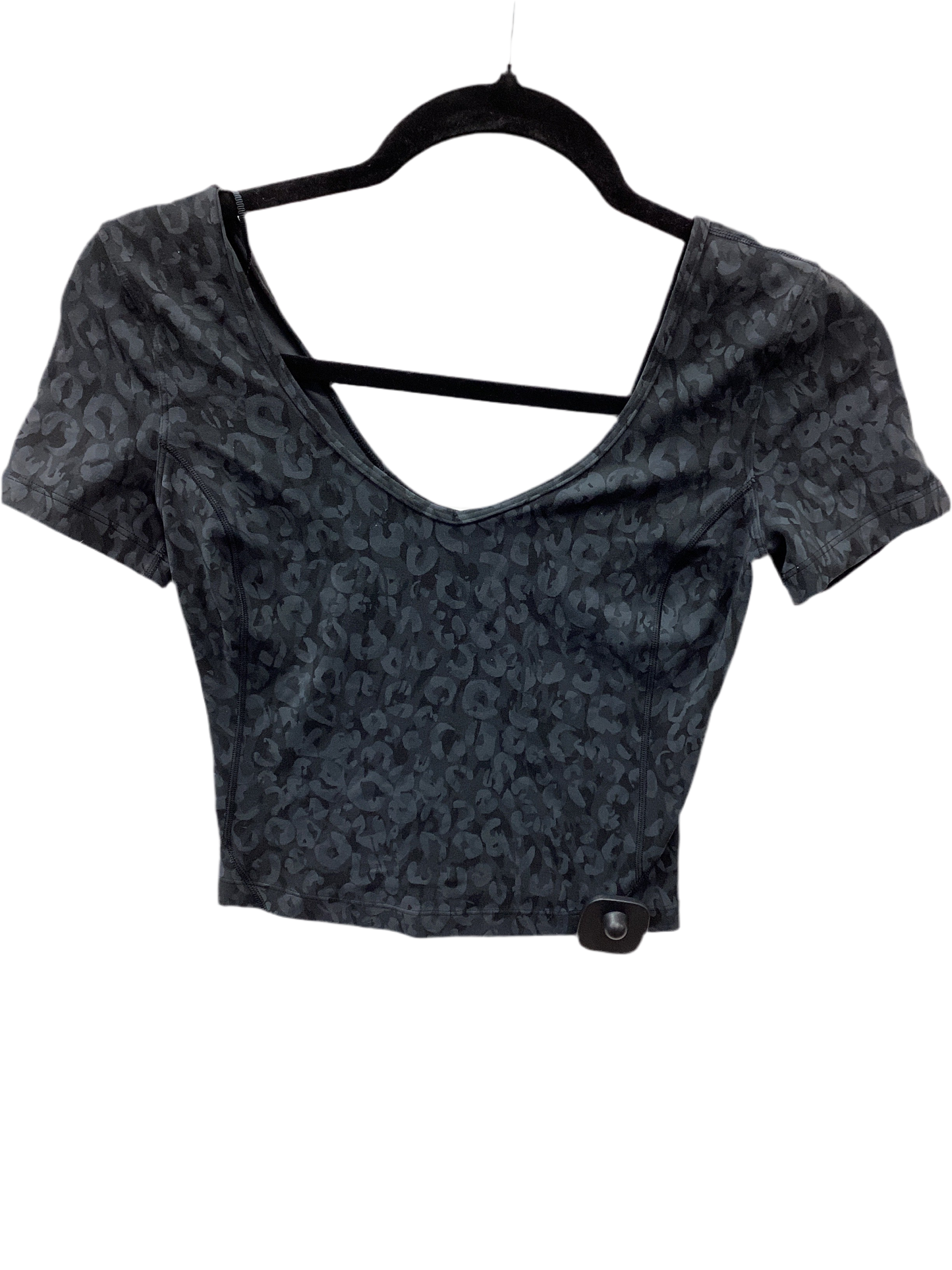 Athletic Top Ss By Lululemon In Grey, Size:2