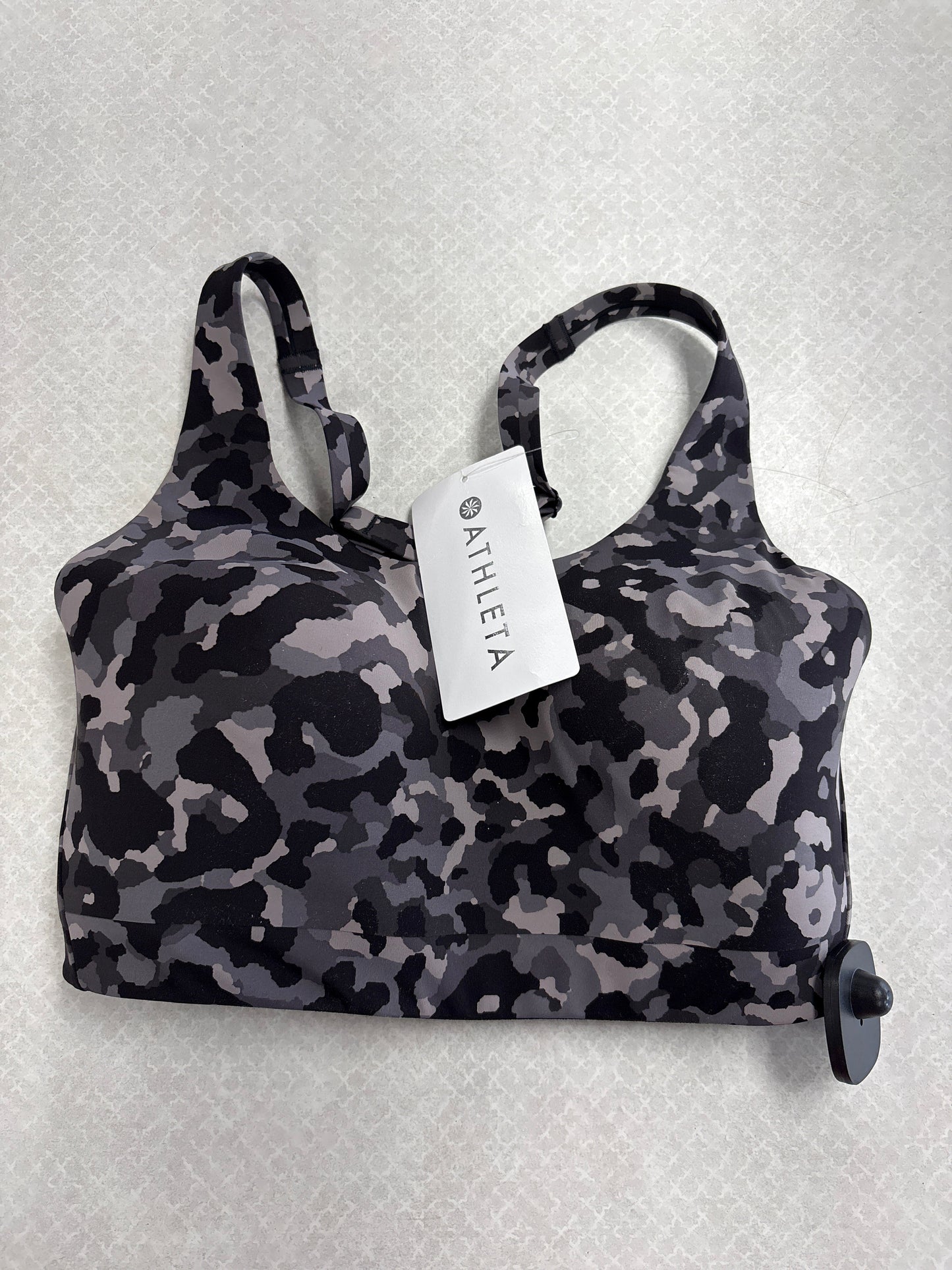 Athletic Bra By Athleta In Black & Grey