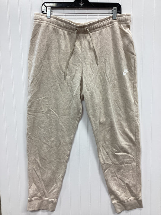 Athletic Pants By Nike Apparel In Cream, Size:Xl