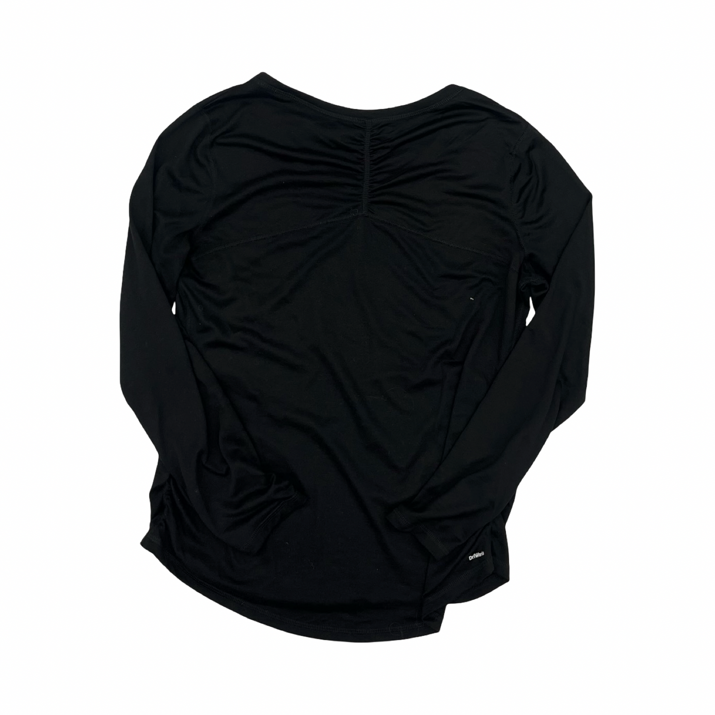 Athletic Top Ls Crewneck By Athletic Works In Black, Size:L
