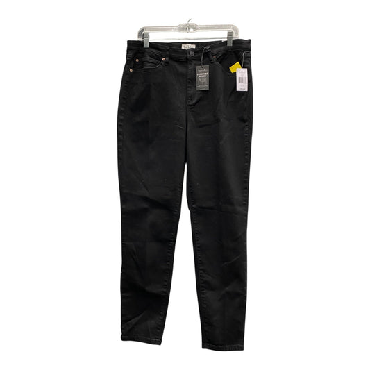Jeans Straight By Nicole Miller In Black, Size:14