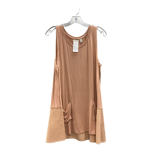 Top Sleeveless By Logo In Orange, Size:L