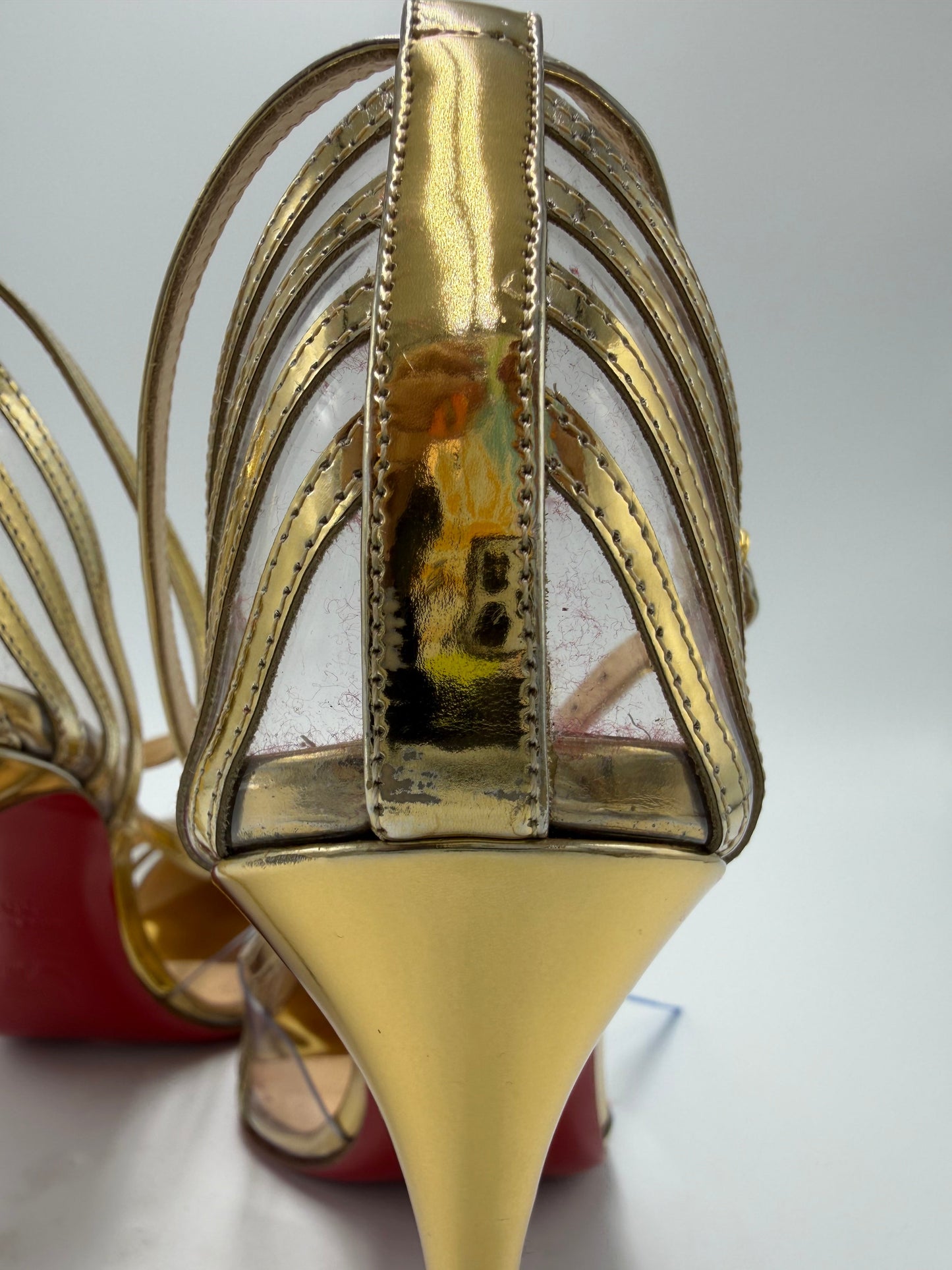 Christian Louboutin Deck 100 Specchio PVC Luxury Pumps, Size: 9.5
