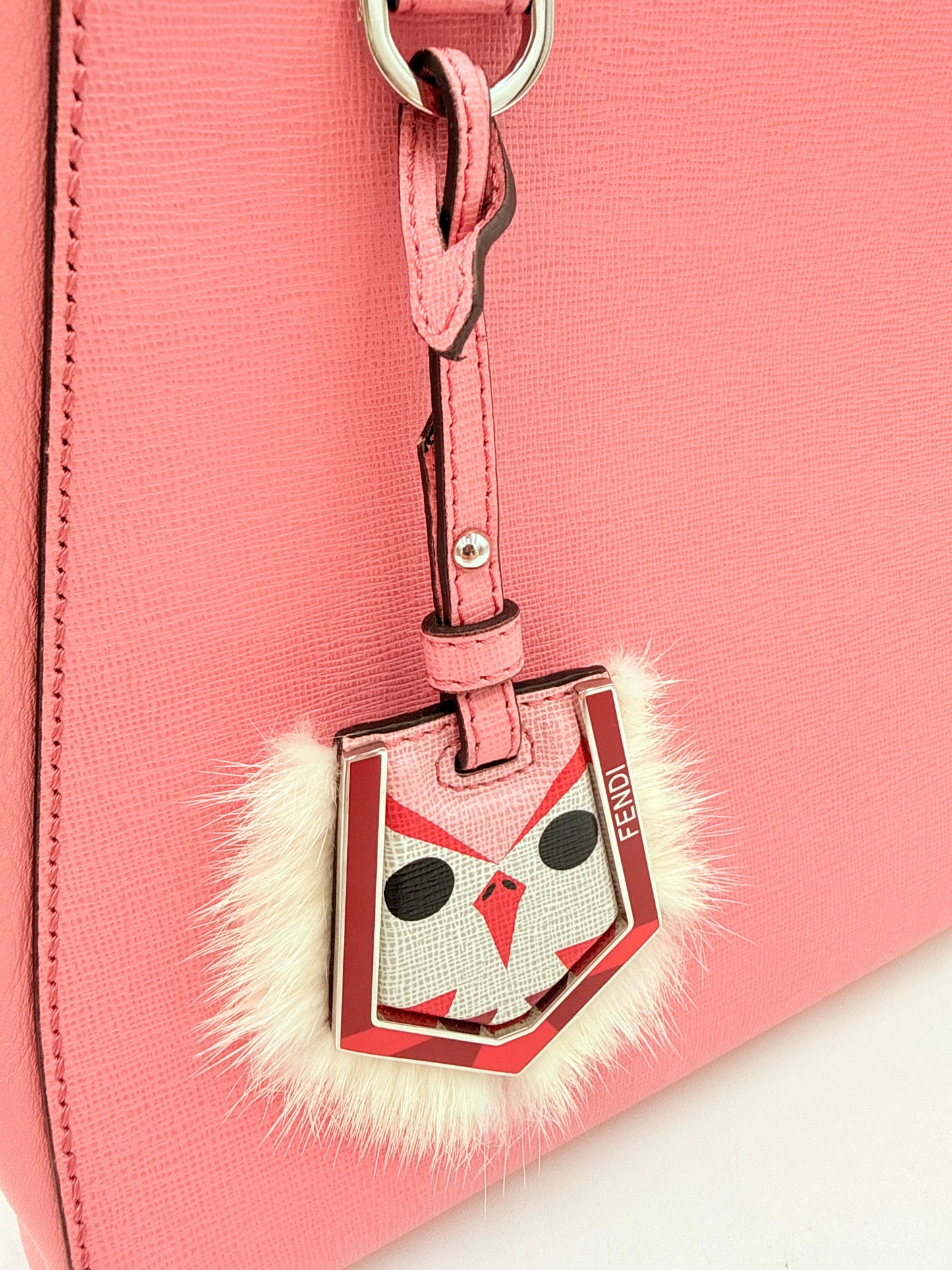 Handbag Luxury Designer By Fendi In Pink, Size:Medium