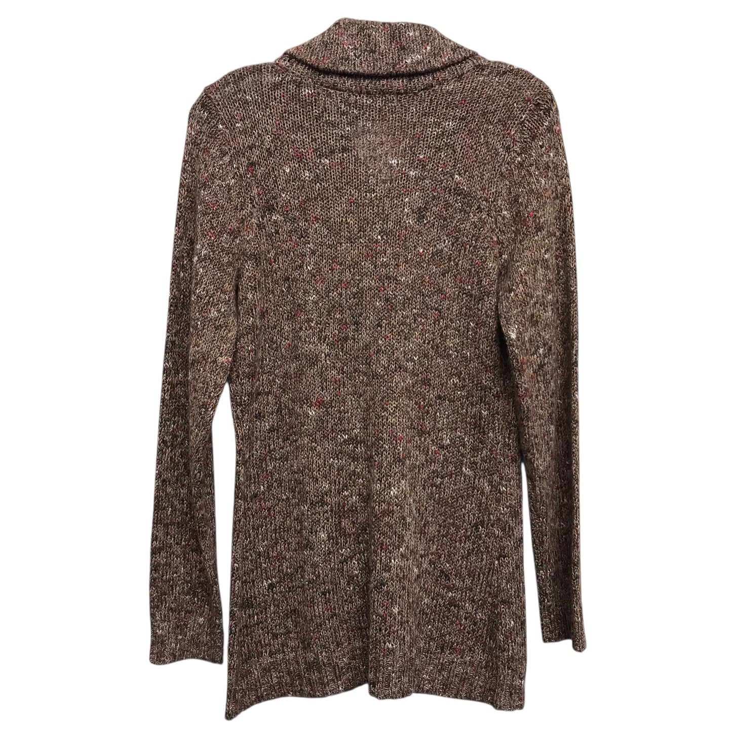 Sweater Cardigan By Liz Claiborne In Brown, Size:M