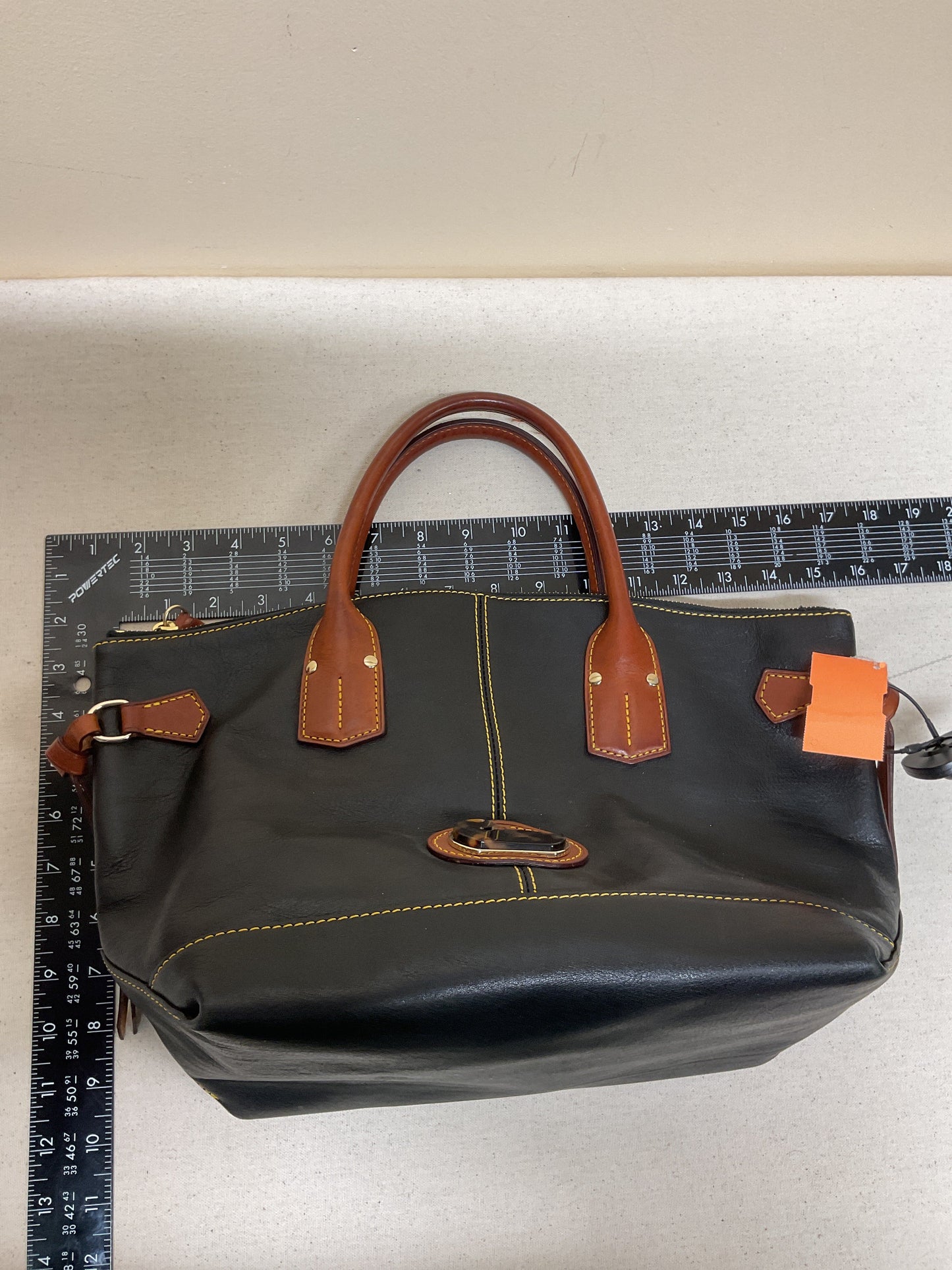 Handbag Designer By Dooney And Bourke In Black & Brown, Size:Medium
