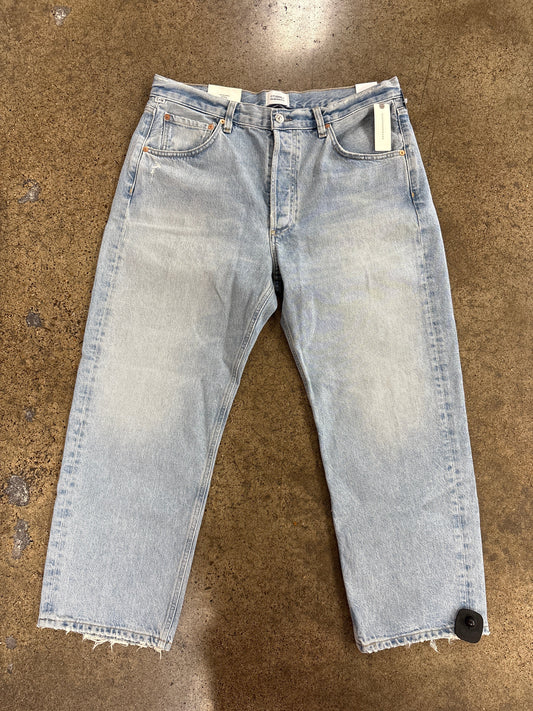 Jeans Wide Leg By Citizens Of Humanity In Blue Denim, Size:12