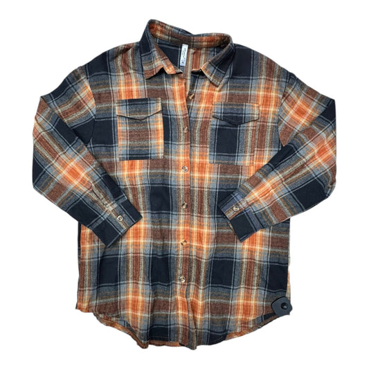 Top Ls By ePretty In Plaid Pattern, Size:Xl