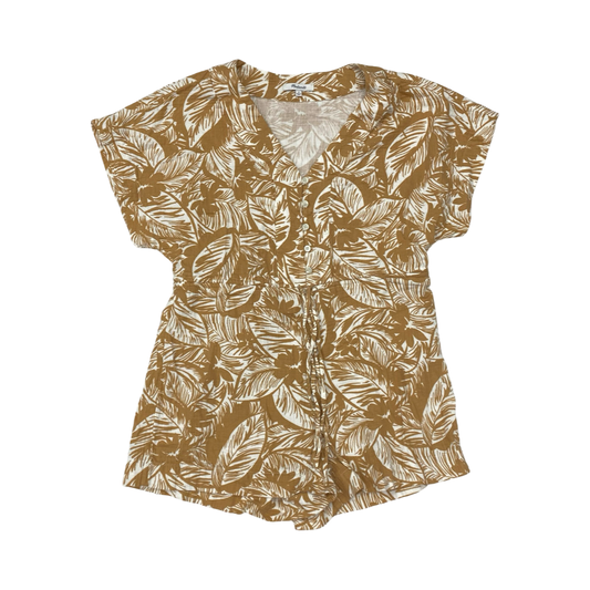 Romper By Madewell In Brown & Cream, Size:S