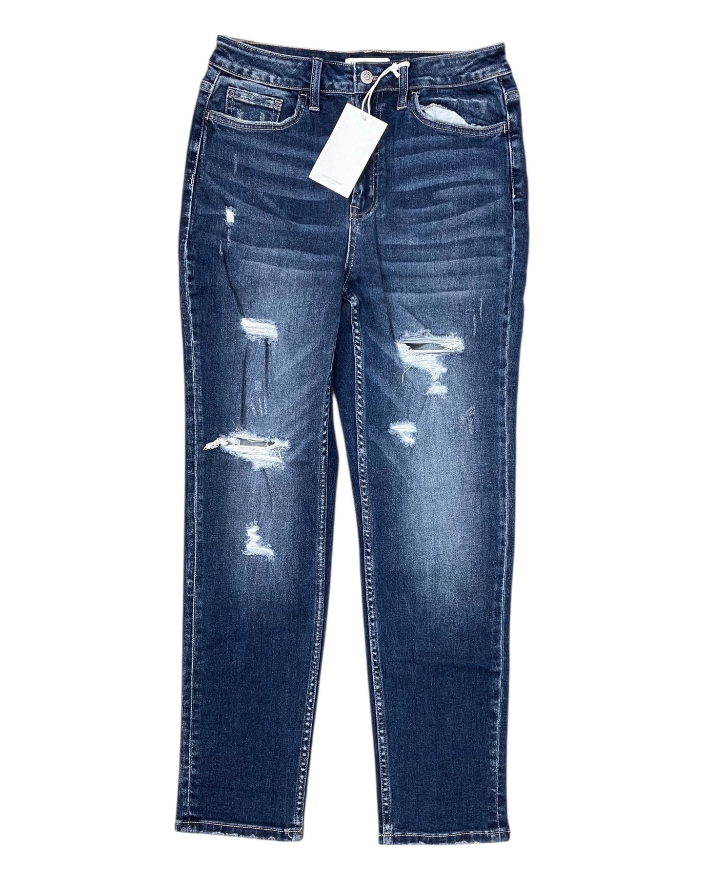 Jeans Straight By Flying Monkey In Blue Denim, Size:4