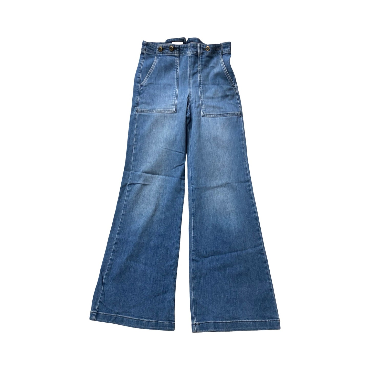 Jeans Wide Leg By Pilcro In Blue Denim, Size:6