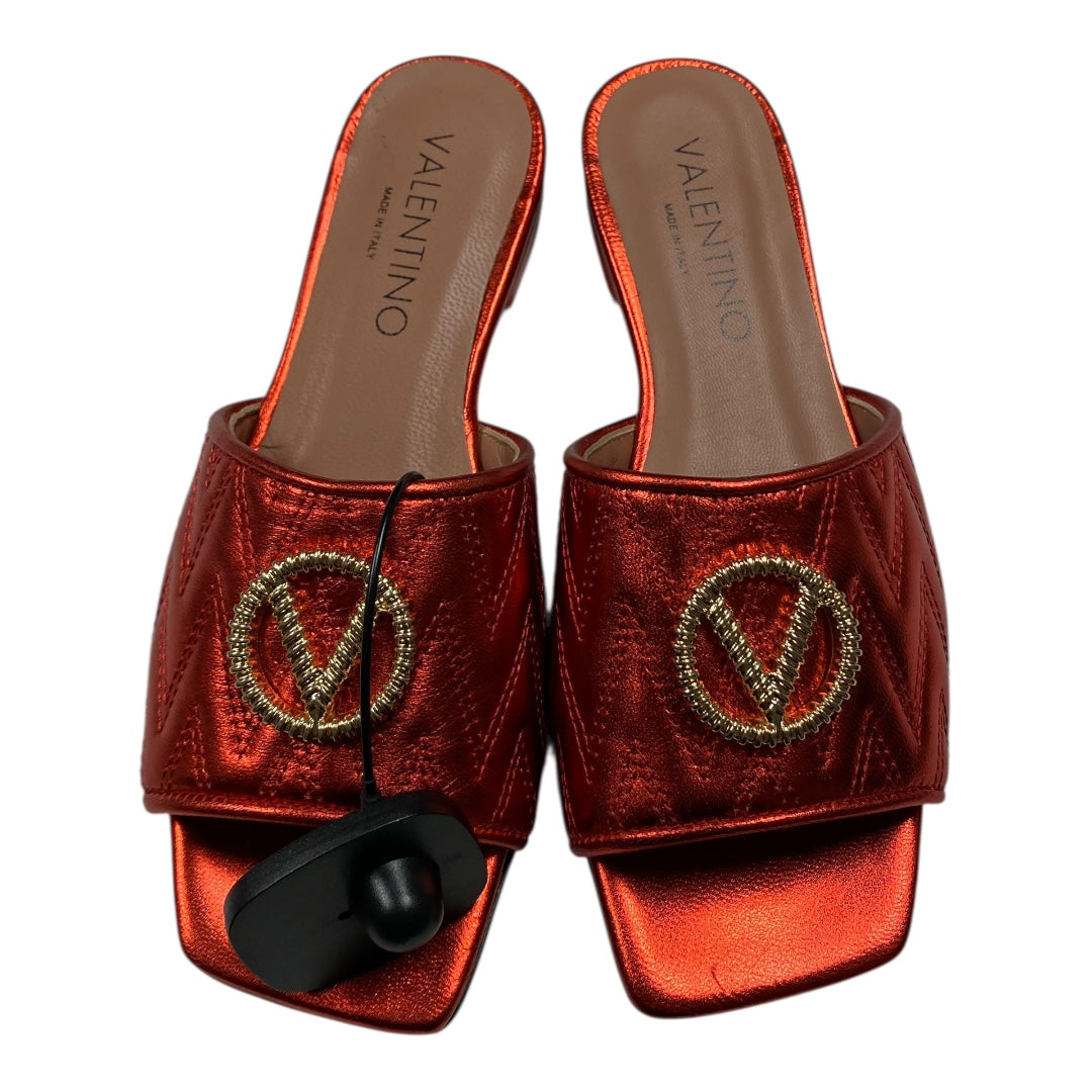 Sandals Designer By Valentino-Mario In Red, Size:6
