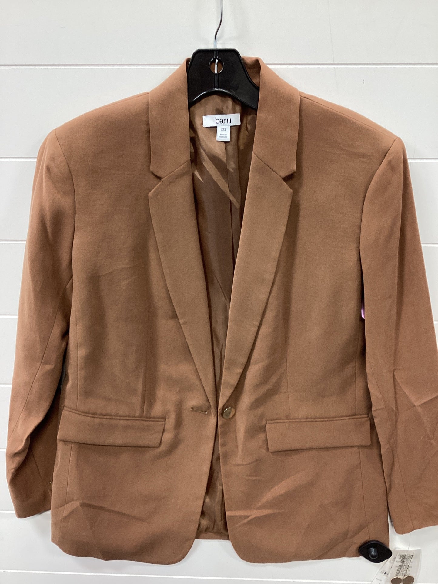 Blazer By Bar Iii In Brown, Size:Xxs