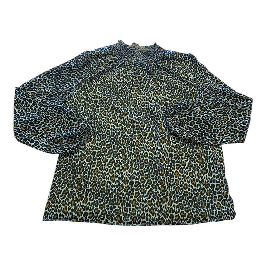 Top Ls By J. Crew In Animal Print, Size:M