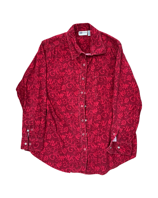 Blouse Ls By Faded Glory In Red, Size:18