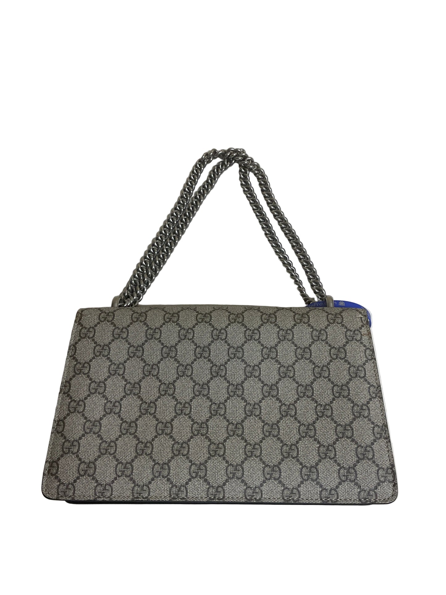 Handbag Luxury Designer By Gucci In Black & Tan, Size:Medium