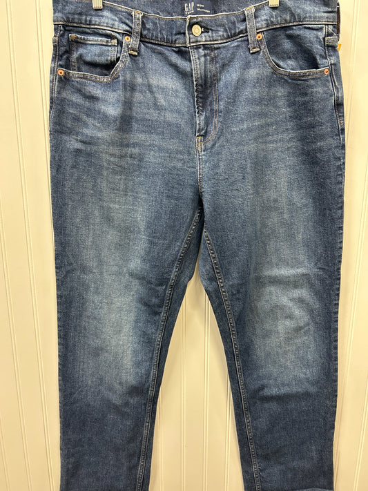 Jeans Straight By Gap In Blue Denim, Size:18