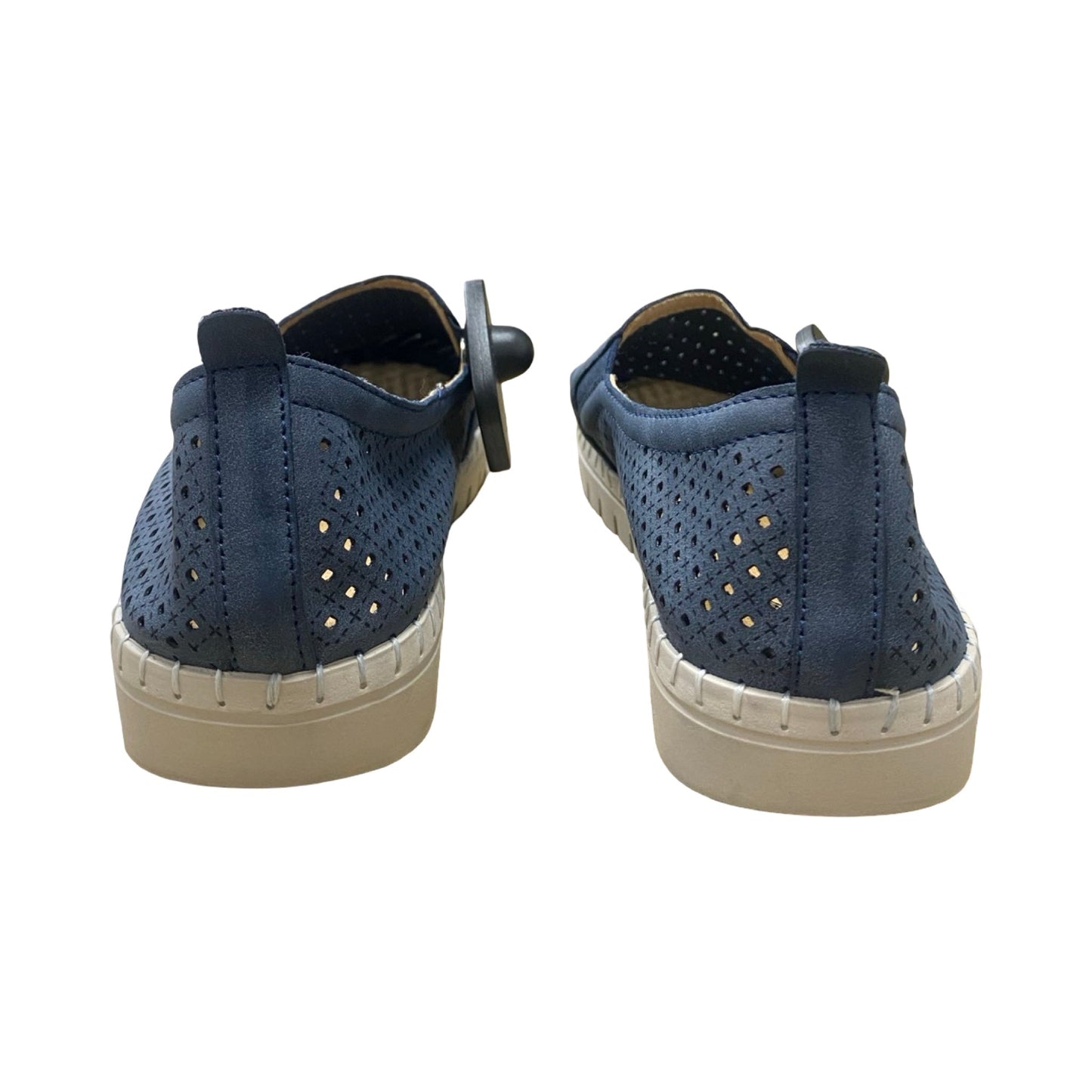 Shoes Flats By Casey Street In Navy, Size:7.5