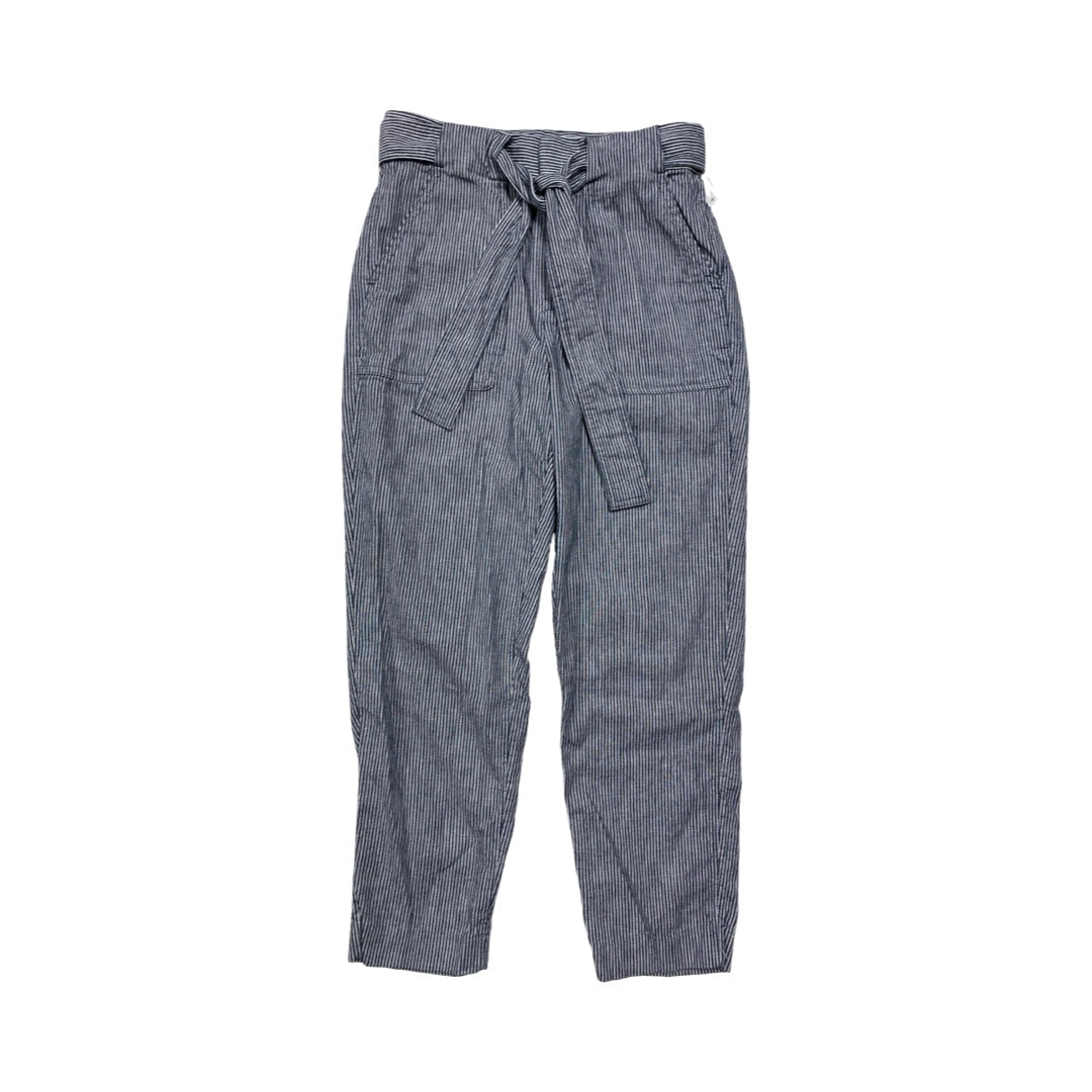 Pants Cropped By Banana Republic In Striped Pattern, Size:0P