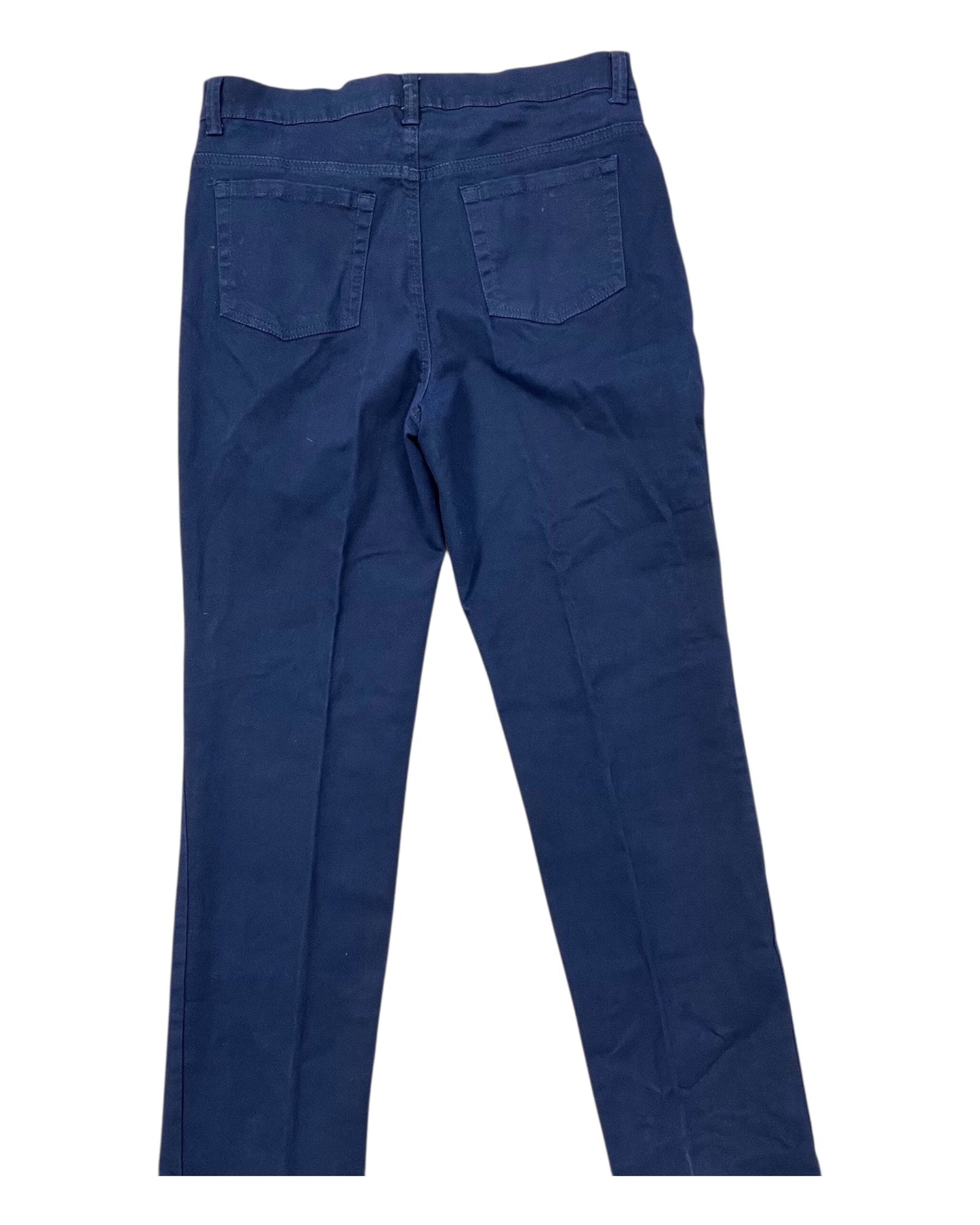 Jeans Straight By Gloria Vanderbilt In Navy, Size:12