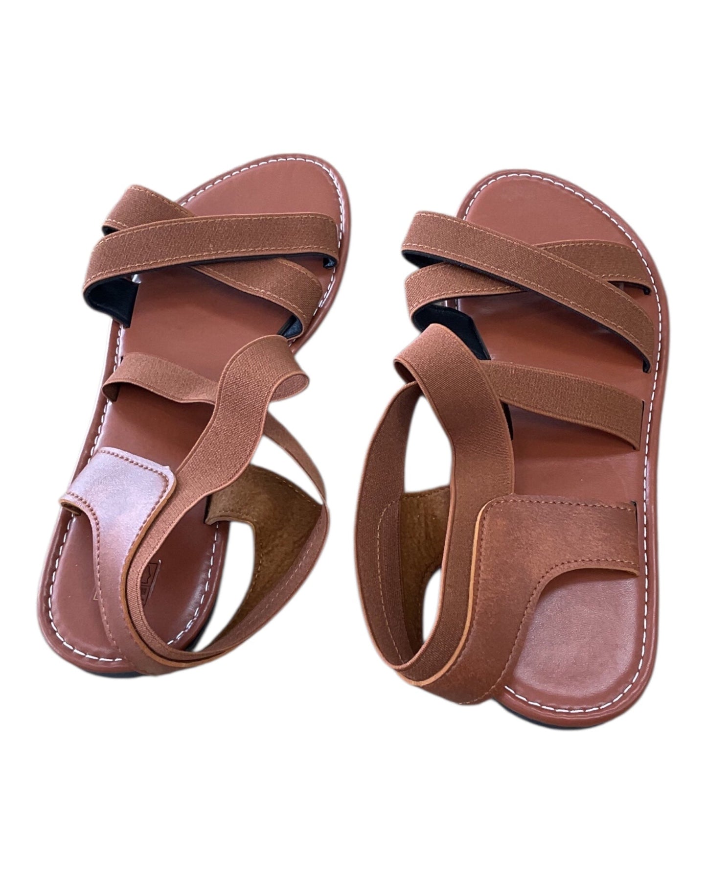 Sandals Flats By Clothes Mentor In Brown, Size:11.5