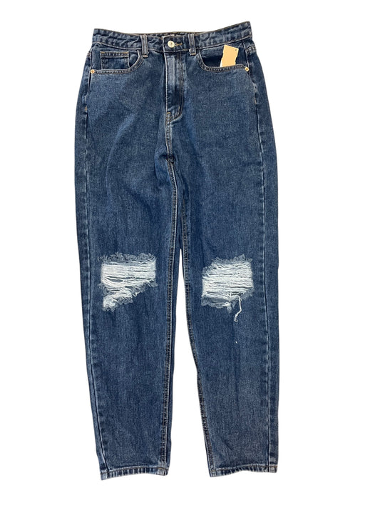 Jeans Straight By Pretty Little Thing In Blue Denim, Size:8