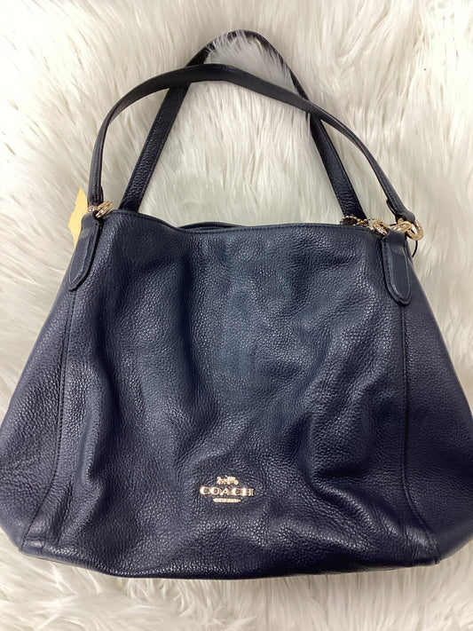 Handbag Designer By Coach In Navy, Size:Large