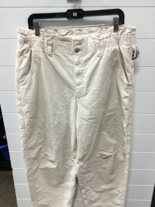 Pants Corduroy By American Eagle In Cream, Size:14