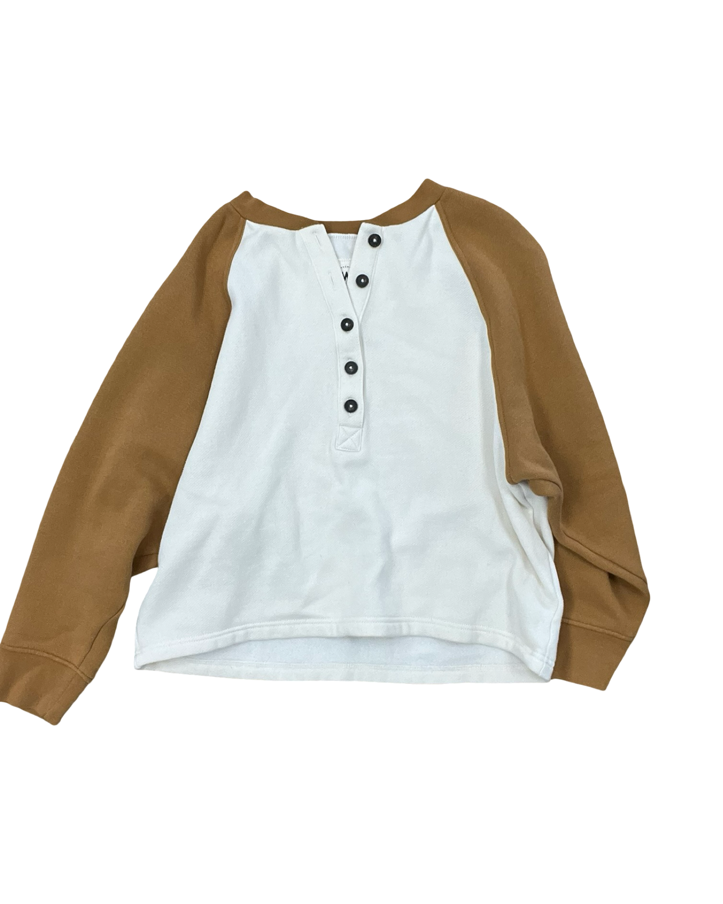 Sweatshirt Crewneck By Madewell In Cream & Tan, Size:S