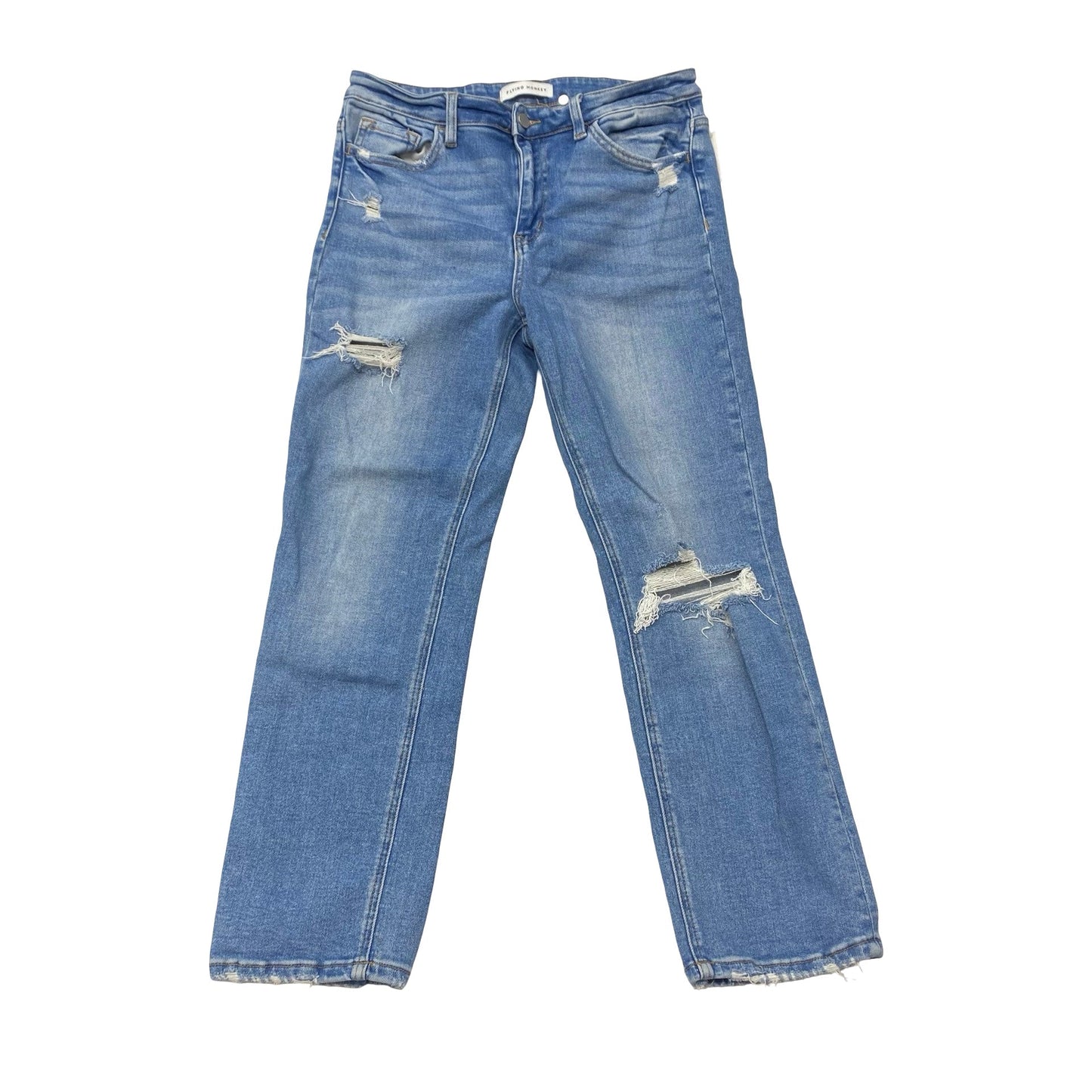 Jeans Straight By Flying Monkey In Blue Denim, Size:10