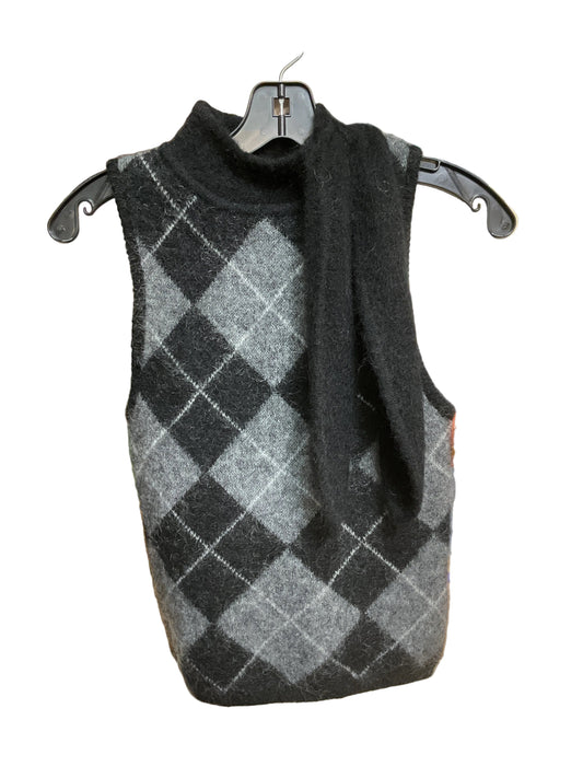 Vest Sweater By H&M In Black & Grey, Size:Xs