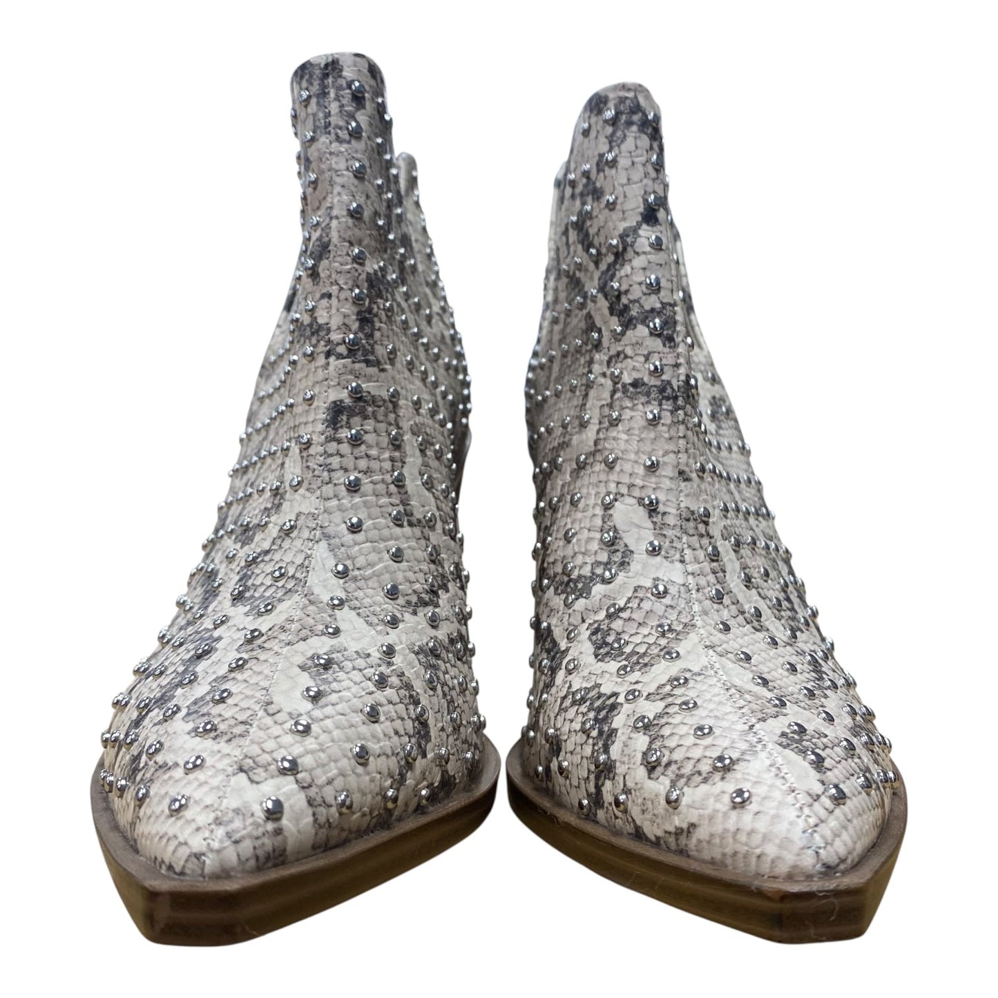 Boots Ankle Heels By Steve Madden In Snakeskin Print, Size:6