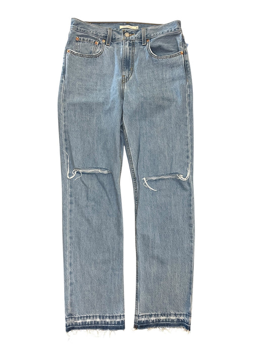 Jeans Straight By Levis In Blue Denim, Size:4
