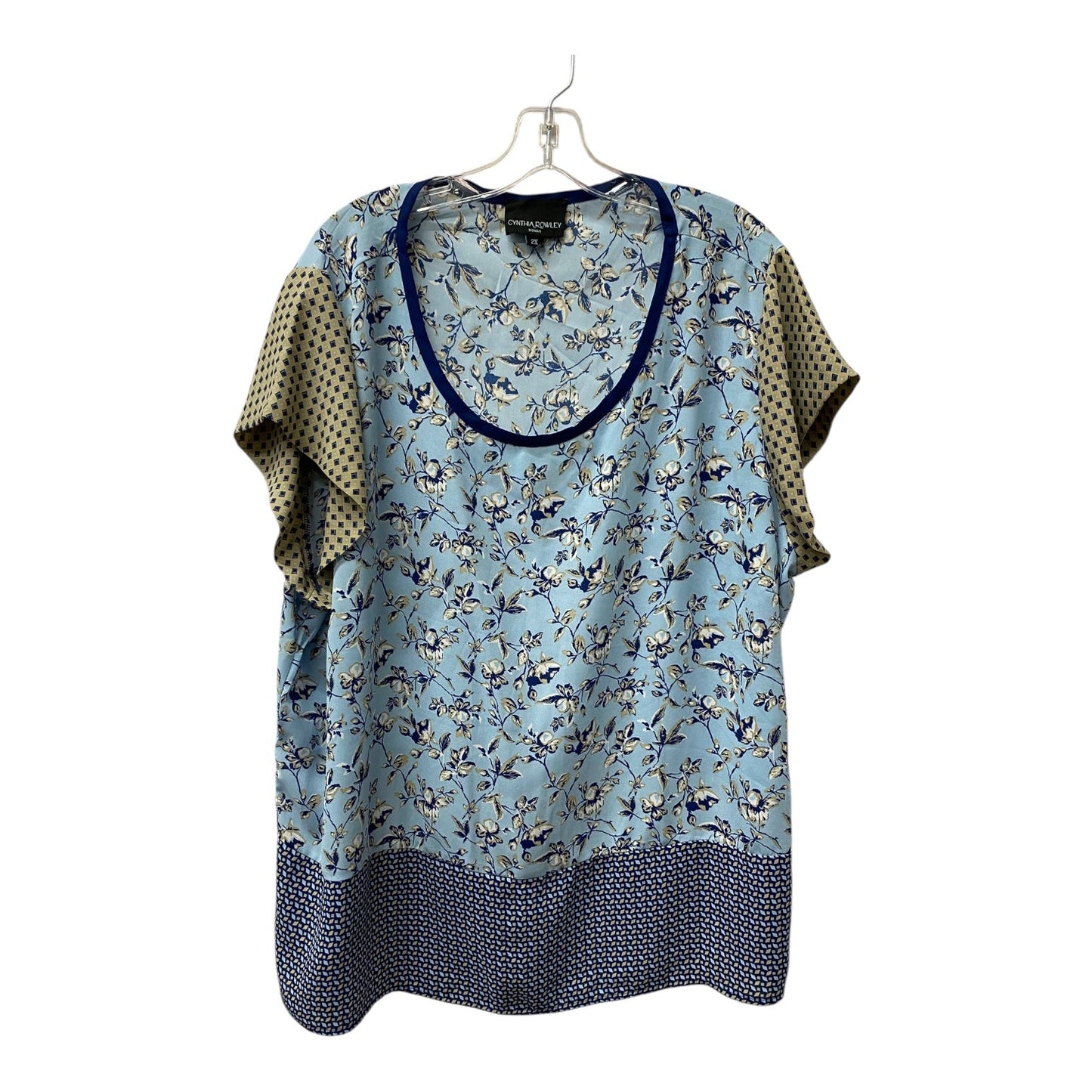 Top Ss By Cynthia Rowley In Blue, Size:2X