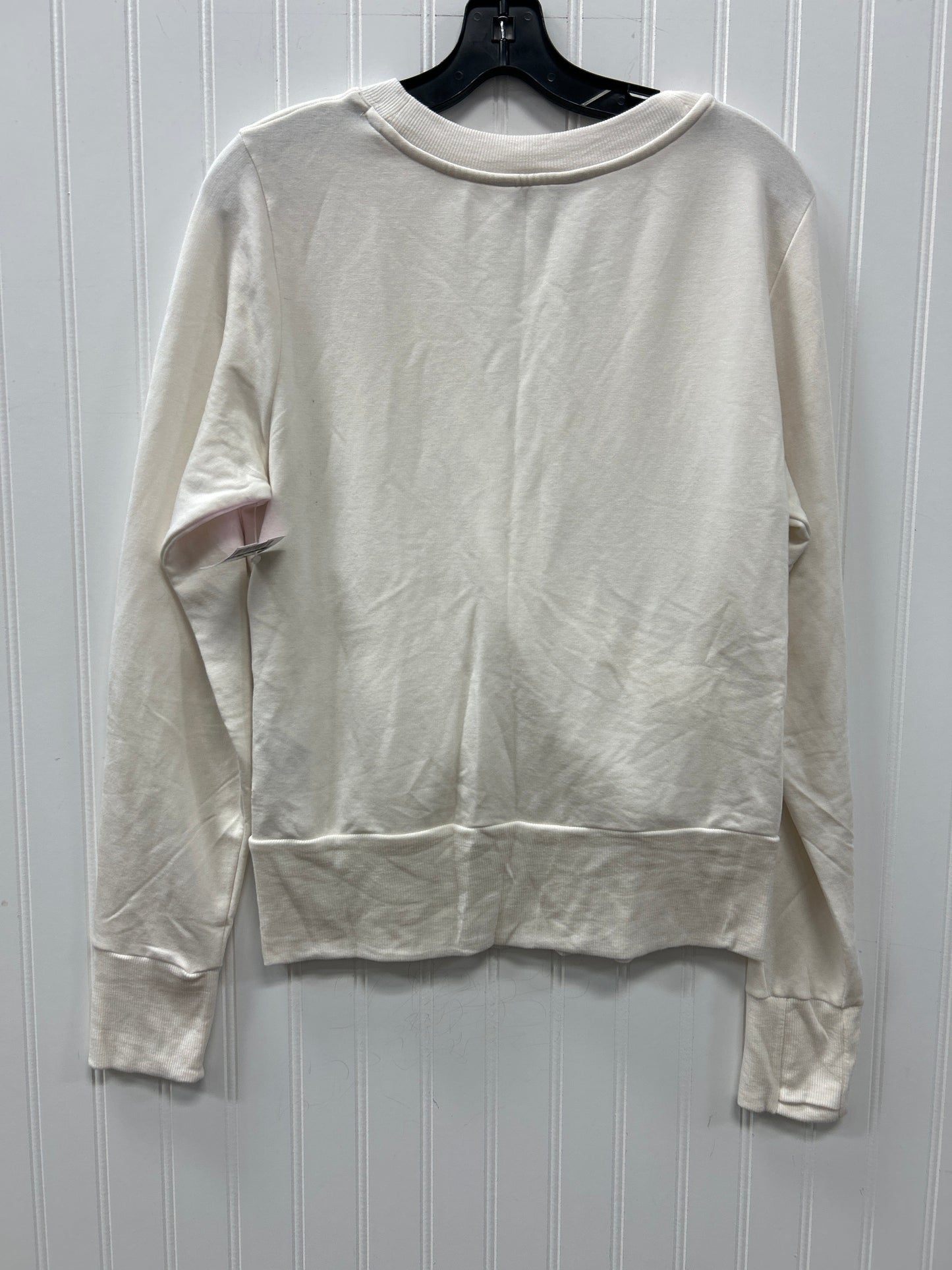 Athletic Top Ls Collar By Athleta In Cream, Size:M