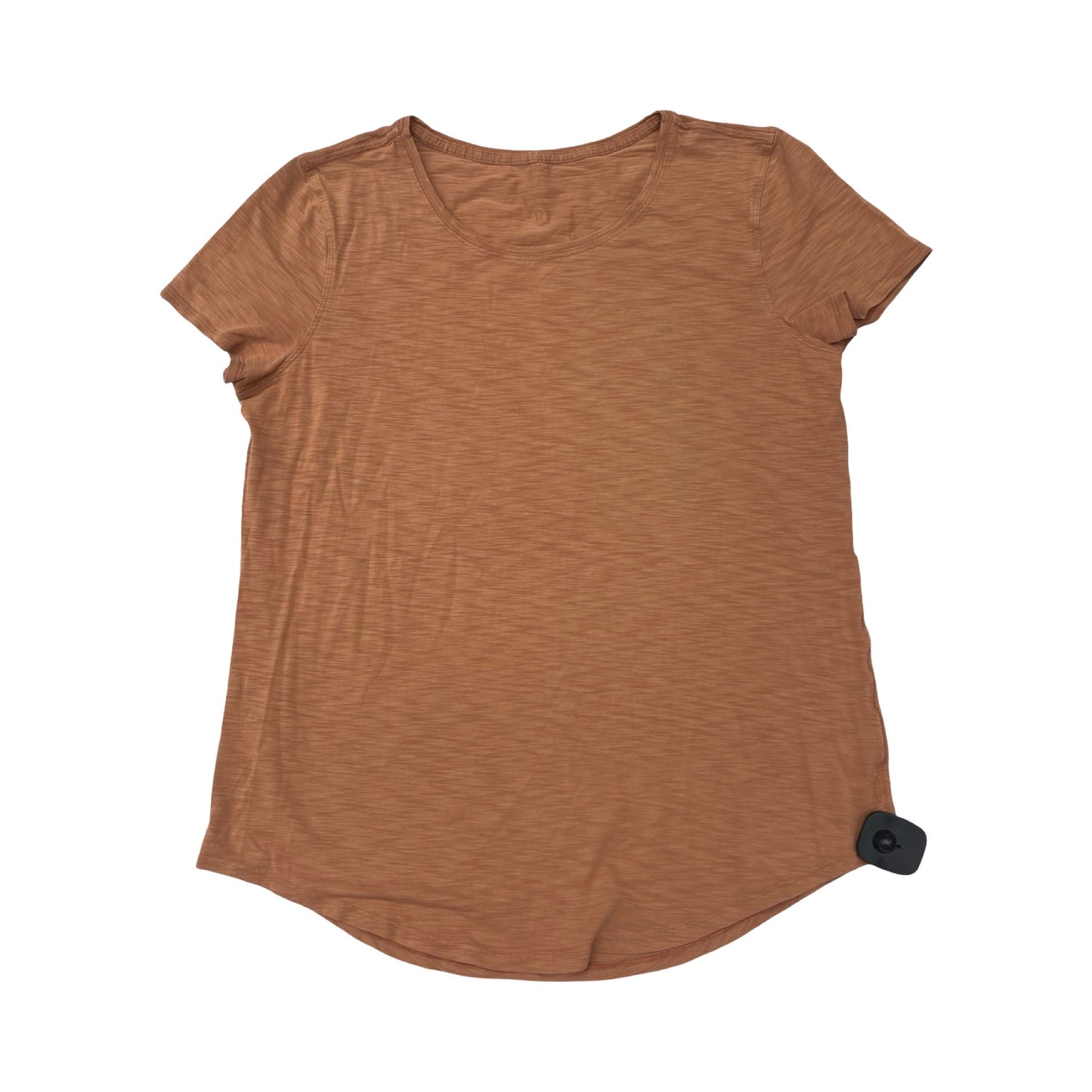 Athletic Top Ss By Lululemon In Coral, Size:L