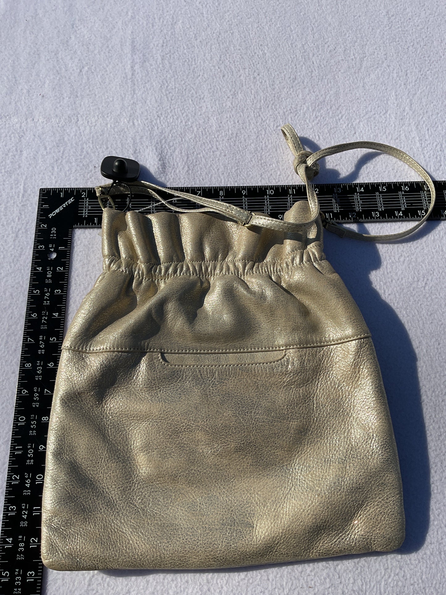 Handbag Leather By Hobo Intl In Gold, Size:Medium
