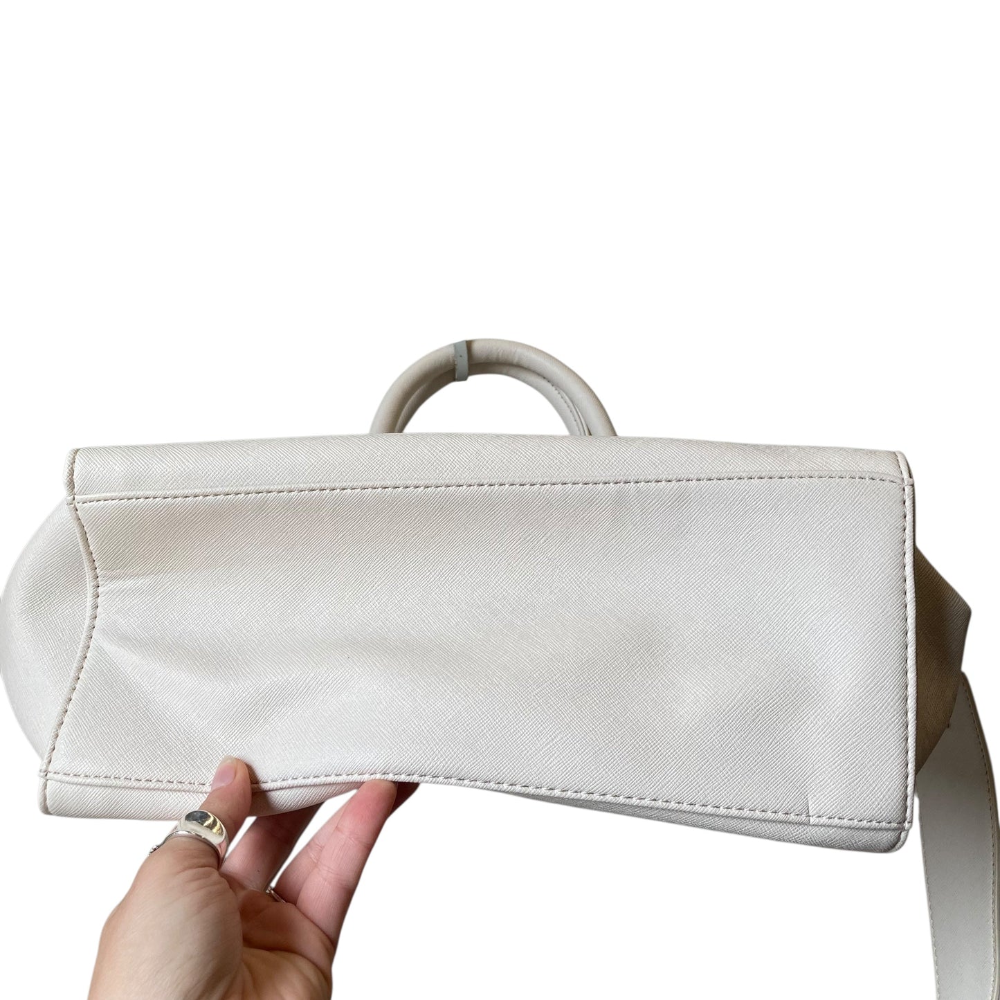Handbag By Bcbg In White, Size:Large