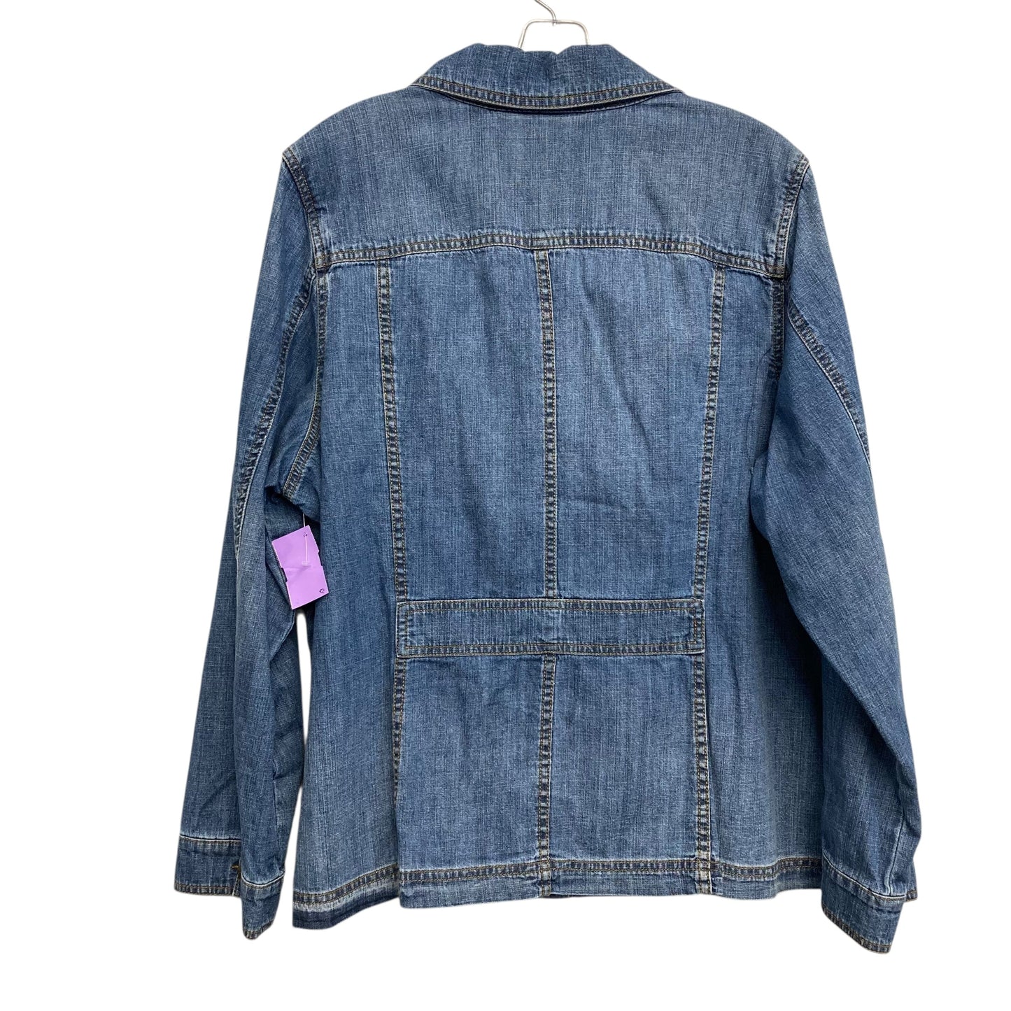 Jacket Shirt By Cj Banks In Blue Denim, Size:1X