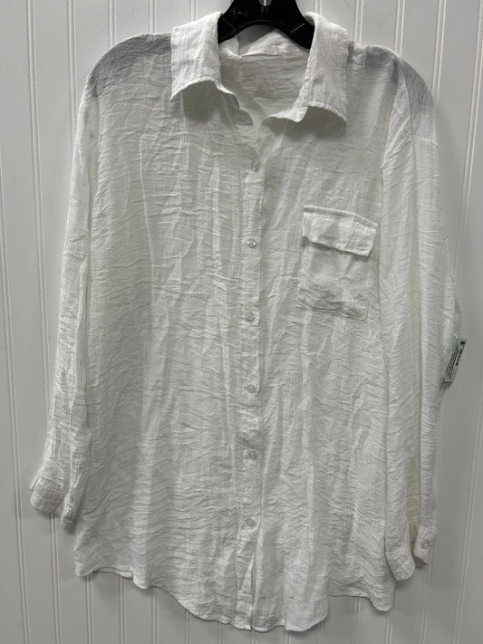 Blouse Ls By Cmc In White, Size:Xl