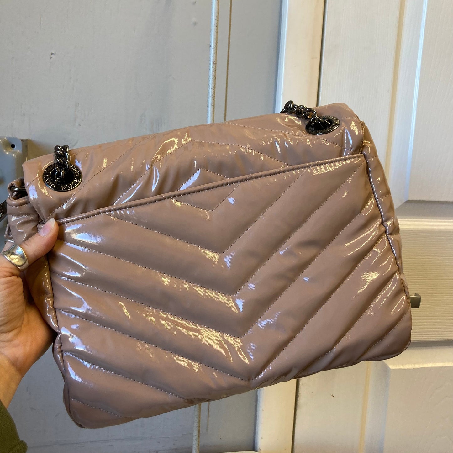 Crossbody By Think Royln In Tan, Size:Medium