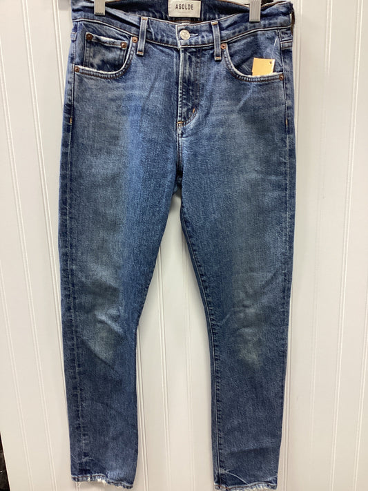 Jeans Skinny By Agolde In Blue Denim, Size:0