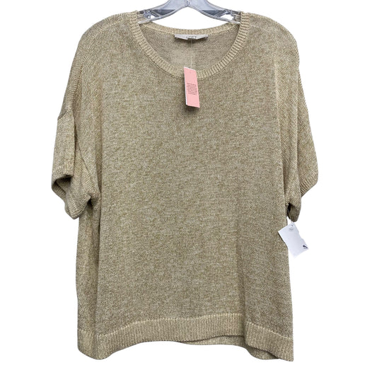 Sweater Ss By Loft In Gold, Size:1X