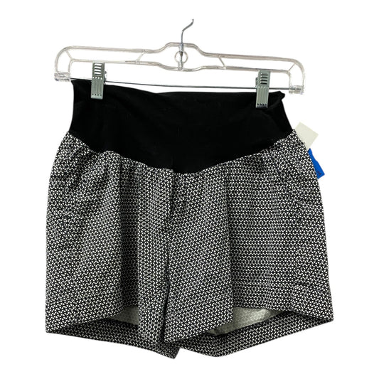 Mat Shorts By Motherhood In Black & White, Size:L
