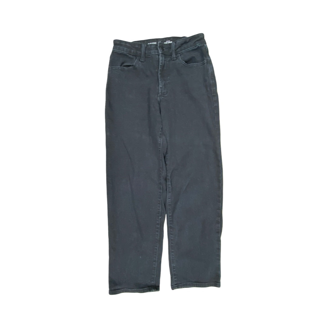 Jeans Wide Leg By Old Navy In Black Denim, Size:2P