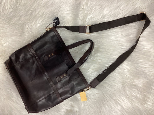 Handbag Leather By Laundry In Brown, Size:Medium