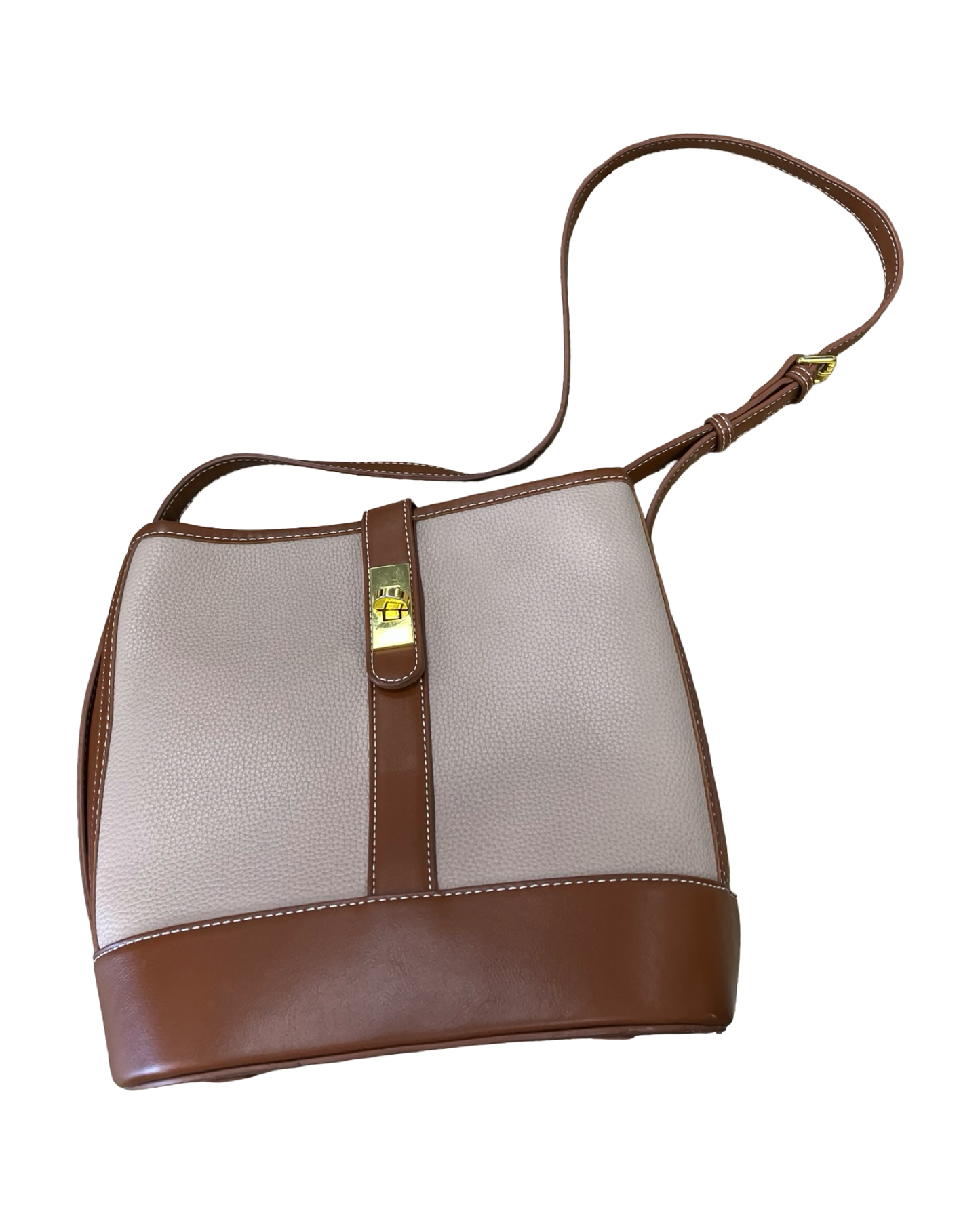Handbag By Clothes Mentor In Brown & Tan, Size:Medium