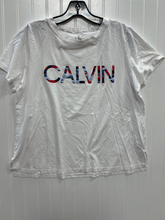 Top Ss By Calvin Klein In White, Size:L