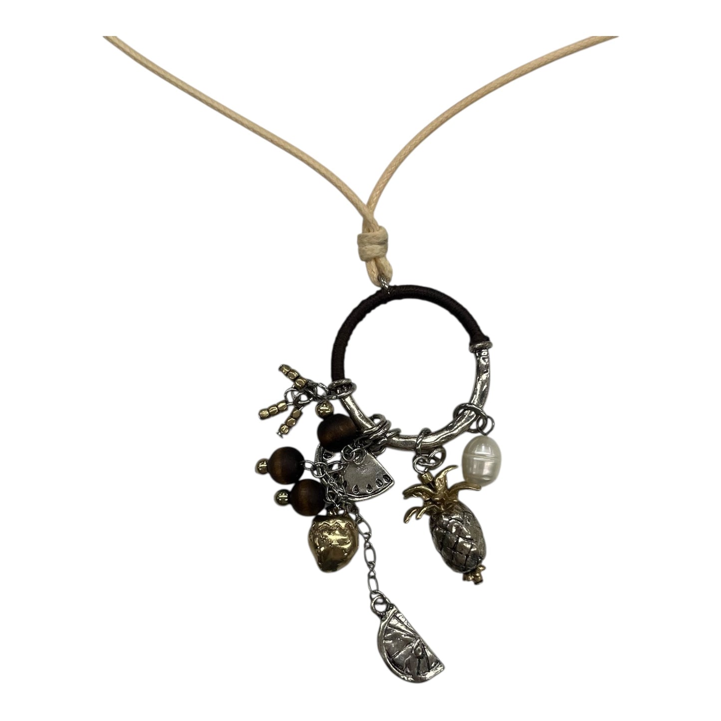 Necklace Charm By Clothes Mentor In Brown