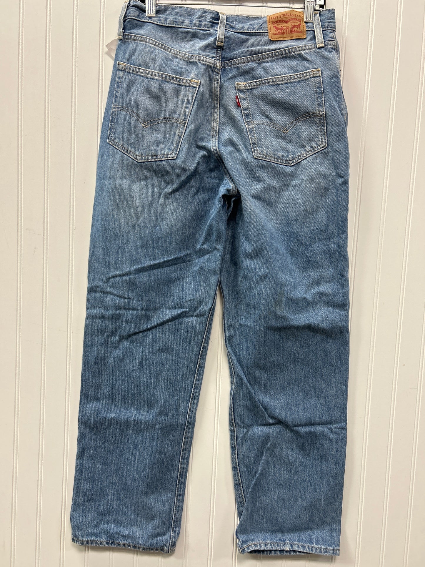 Jeans Wide Leg By Levis In Blue Denim, Size:6